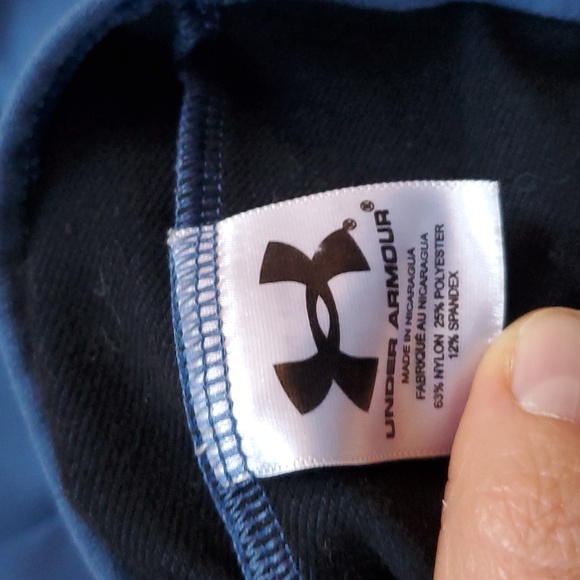 Under Armour Women's mockneck long sleeve base layer, Blue, Medium - Picture 3 of 4